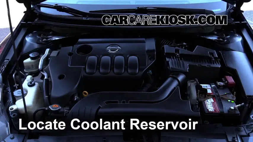 2009 Nissan Altima S 2.5L 4 Cyl. Sedan (4 Door) Coolant (Antifreeze) Add Coolant